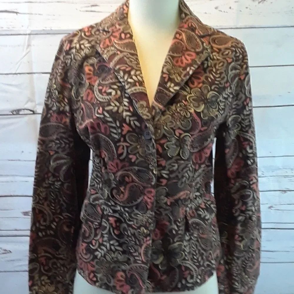 Ann Taylor Loft Paisley Blazer Jacket
